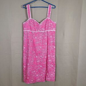 Lilly Pulitzer Pink Embroidered Dress